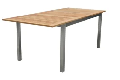 Hot Ausziehtisch, Teak/Edelstahl, Plattenstärke 20mm, 150/200x90cm Gartentische|Edelstahl-Gartenmöbel