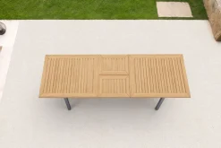 New Ausziehtisch, Teakholz/Edelstahl, Plattenstärke 25mm, 200/300x100cm, FSC®-zertifiziertes Produkt Gartentische