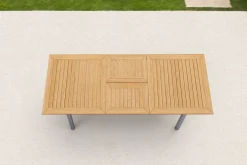 Online Ausziehtisch, Teakholz/Edelstahl, Plattenstärke 25mm, 180/240x100cm, FSC®-zertifiziertes Produkt Gartentische