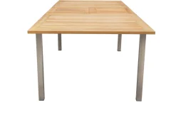 Online Ausziehtisch, Teakholz/Edelstahl, Plattenstärke 25mm, 180/240x100cm, FSC®-zertifiziertes Produkt Gartentische