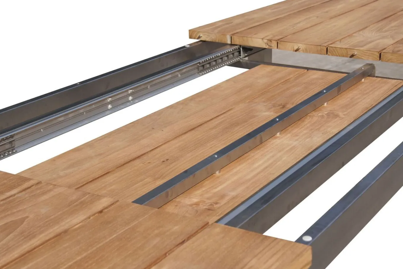 Discount Ausziehtisch, Teakholz/Edelstahl, Plattenstärke 25 mm, 220/340 x 100 cm, FSC®-zertifiziertes Produkt Gartentische