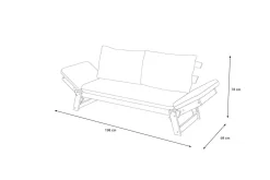 Online Bali Lounge/Liege, creme/natur, Akazie/Polyester, geölt, 198 x 68 x 78 cm, verstellbar, inkl. Kissen, FSC®-zertifiziertes Produkt Akazien-Gartenmöbel|Gartenliegen