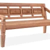 Outlet Bank, natur, recycled Teak, 180x70x85cm, aufwändig gestaltet, mit Armlehnen Gartenbänke & Gartensofas