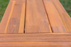 Bank, natur/schwarz, Akazie, 160 x 36,5 x 45 cm, FSC®-zertifiziertes Produkt Akazien-Gartenmöbel|Gartenbänke & Gartensofas