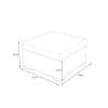 Sale Beistelltisch/Hocker, creme/weiß, schwarz, Polyrattan, inkl. Glasplatte und Polster Polyrattan-Gartenmöbel|Gartenlounge