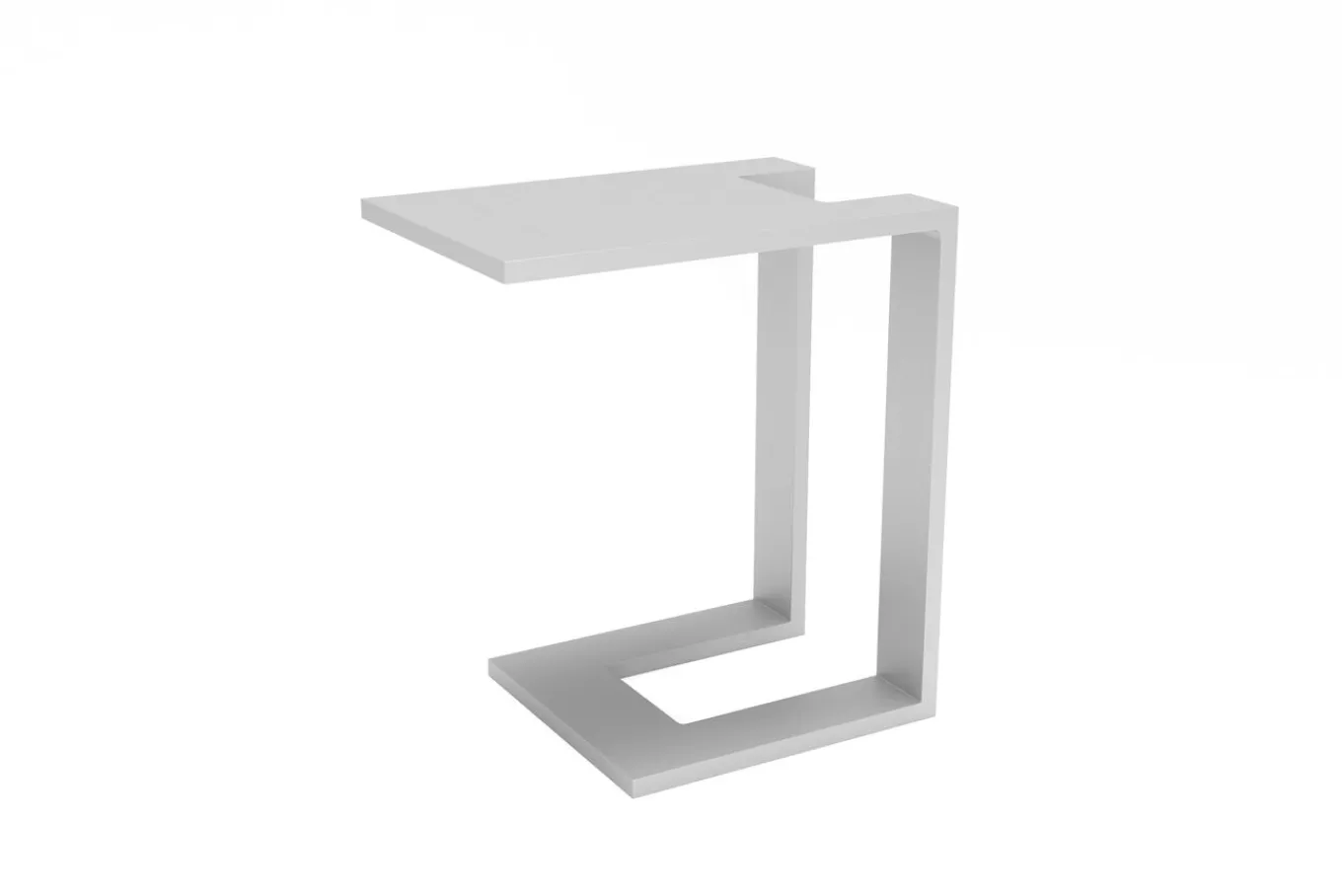 Sale Beistelltisch U-Förmig, weiß, Aluminium, 50 x 30 cm,belastbar, korrosionsbeständig Gartentische|Aluminium-Gartenmöbel