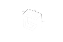 Sale Beistelltisch U-Förmig, weiß, Aluminium, 50 x 30 cm,belastbar, korrosionsbeständig Gartentische|Aluminium-Gartenmöbel