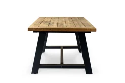Sale Belanda Esstisch, dark grey/natur, Alu/recyceltes Teak, 200x100x76cm, rustikal gebürstet, A-Gestell, FSC®-zertifiziertes Produkt Gartentische