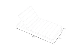 Bite Sonnenliege, verstellbar, 205x90cm, Aluminium, schnelltrocknend, anthrazit Gartenliegen|Aluminium-Gartenmöbel