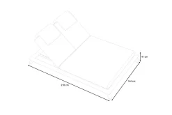 Blain Garten-Doppelliege, dunkelgrau, Alu/Polyester, mit Quick-Dry Schaumpolstern Gartenliegen|Aluminium-Gartenmöbel