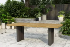 Sale Bob Garten-Essgruppe, anthrazit/natur, Alu/recycled Teak/Rope, 220 x 100 cm, 6 x Sessel, FSC®-zertifiziertes Produkt Stahl-Gartenmöbel|Garten-Essgruppen