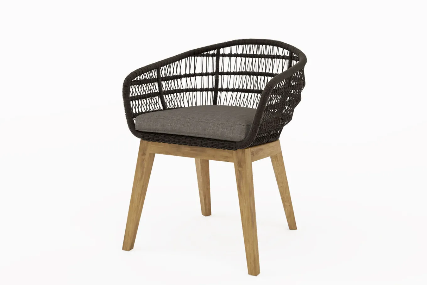 Sale Bob Garten-Essgruppe, anthrazit/natur, Alu/recycled Teak/Rope, 220 x 100 cm, 6 x Sessel, FSC®-zertifiziertes Produkt Stahl-Gartenmöbel|Garten-Essgruppen