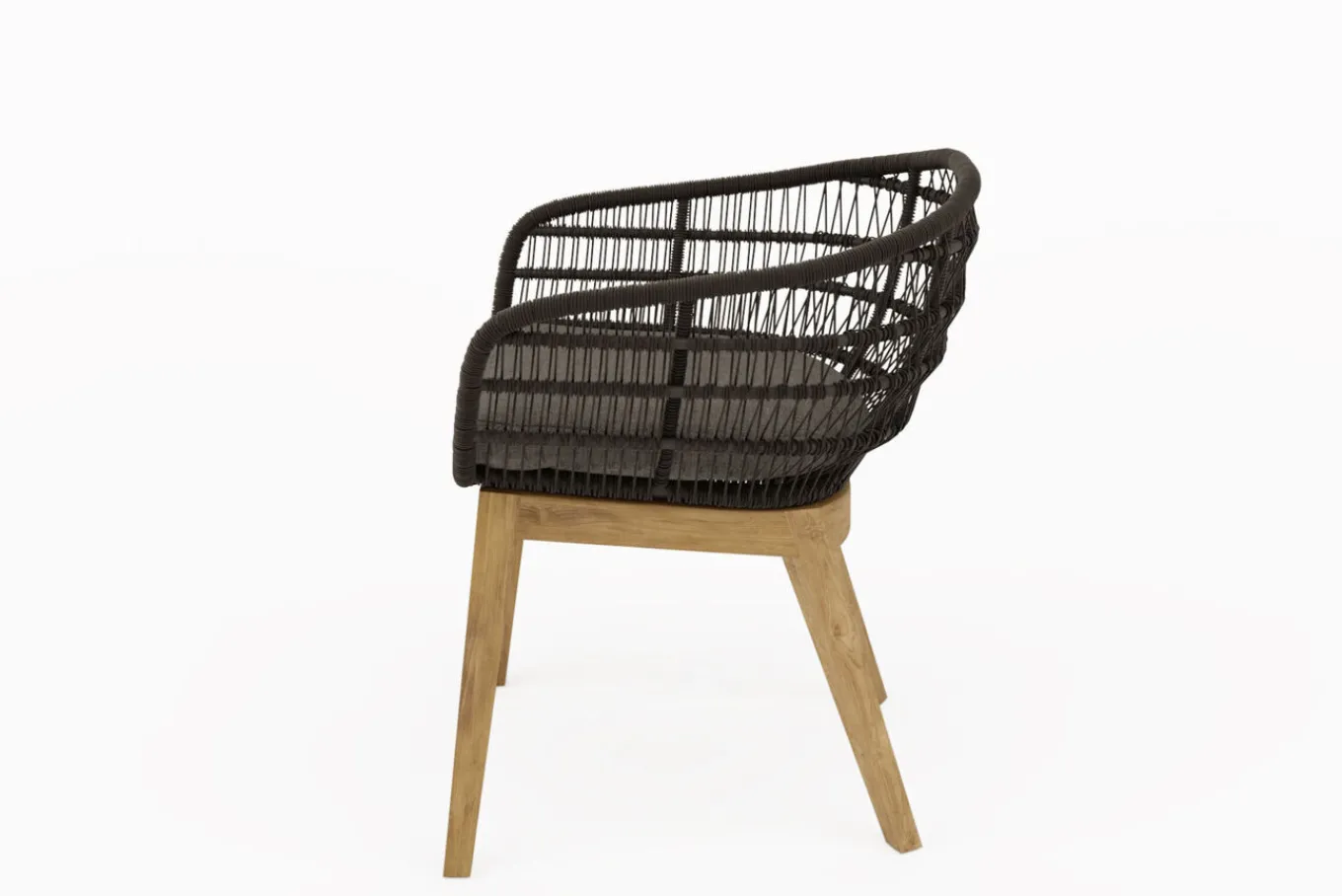 Sale Bob Garten-Essgruppe, anthrazit/natur, Alu/recycled Teak/Rope, 220 x 100 cm, 6 x Sessel, FSC®-zertifiziertes Produkt Stahl-Gartenmöbel|Garten-Essgruppen