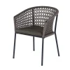 Sale Bob/Zui Garten-Essgruppe, anthrazit/hellgrau, Alu/recycled Teak/Rope, 220 x 100 cm, 8 x Sessel, inkl. Polster Garten-Essgruppen