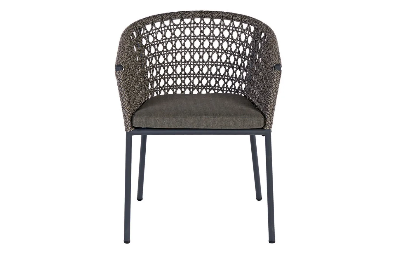 Online Bob/Zui Garten-Essgruppe, anthrazit/hellgrau, Alu/recycled Teak/Rope, 220 x 100 cm, 6 x Sessel, inkl. Polster Garten-Essgruppen