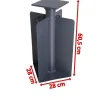 Online Bodenanker XL für Ampelschirme, anthrazit, pulverbesch. Stahl, 28x28x60,5, zum Einbetonieren Sonnenschirme