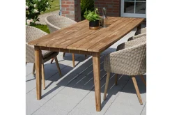 Best Borneo Dining-Tisch, Akazie, gebürstet, 180 x 90 cm, FSC®-zertifiziertes Produkt Gartentische|Akazien-Gartenmöbel