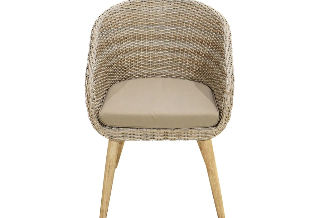 Borneo Garten-Essgruppe, natur/beige, Akazie/Polyrattan, Esstisch ausziehbar 180/220/260 x 100 cm, 8 Stühle mit Polster, FSC®-zertifiziertes Produkt Garten-Essgruppen|Akazien-Gartenmöbel