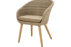 Clearance Borneo Garten-Essgruppe, beige/natur, Akazie/Polyrattan, Ausziehbar, 180/240 x 100 cm, 6 Stühle 65 x 60 cm, Polster Inklusive, FSC®-zertifiziertes Produkt Garten-Essgruppen|Akazien-Gartenmöbel