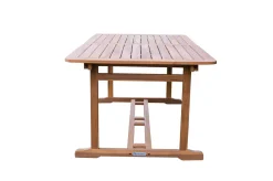 Hot Borneo Garten-Essgruppe, beige/natur, Akazie/Polyrattan, Ausziehtisch 180/240 x 100 cm, 8 Cocktail-Sessel, Polster Inklusive, FSC®-zertifiziertes Produkt Garten-Essgruppen|Akazien-Gartenmöbel