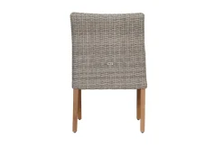 New Borneo/Kota Garten-Essgruppe, natur/grau-meliert, Akazie/Alu/Polyrattan, 180x90cm, 6 Landhaussessel, FSC®-zertifiziertes Produkt Garten-Essgruppen|Akazien-Gartenmöbel