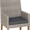 Clearance Borneo/Kota Garten-Essgruppe, natur/grau-meliert, Akazie/Alu/Polyrattan, 220x100 cm, 6 Landhaussessel, Akazie, FSC®-zertifiziertes Produkt Garten-Essgruppen|Akazien-Gartenmöbel