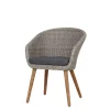 Outlet Borneo/Kota Garten-Essgruppe, natur/grau-meliert, Akazie/Alu/Polyrattan, 180x90cm, 4 Cocktailsessel, FSC®-zertifiziertes Produkt Garten-Essgruppen|Akazien-Gartenmöbel