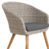 Hot Borneo/Kota Garten-Essgruppe, natur/grau-meliert, Akazie/Alu/Polyrattan, 220x100 cm, 6 Cocktailsessel, Akazie, FSC®-zertifiziertes Produkt Garten-Essgruppen|Akazien-Gartenmöbel