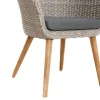 Online Borneo/Kota Garten-Essgruppe, natur/grau-meliert, Akazie/Alu/Polyrattan, 220x100 cm, 3 Cocktail-, 3 Landhaussessel, FSC®-zertifiziertes Produkt Garten-Essgruppen|Akazien-Gartenmöbel