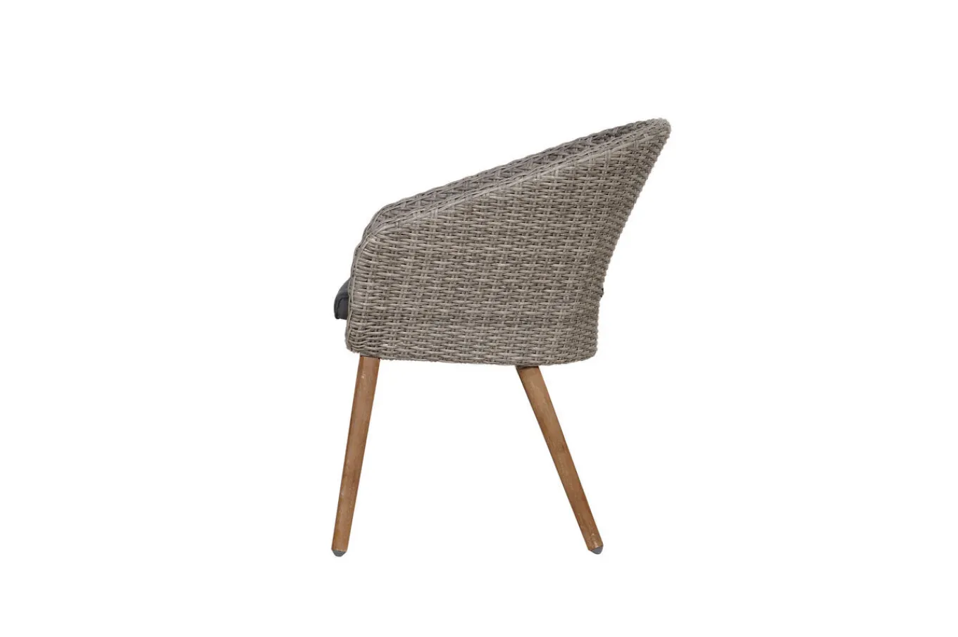 Online Borneo/Kota Garten-Essgruppe, natur/grau-meliert, Akazie/Alu/Polyrattan, 220x100 cm, 3 Cocktail-, 3 Landhaussessel, FSC®-zertifiziertes Produkt Garten-Essgruppen|Akazien-Gartenmöbel