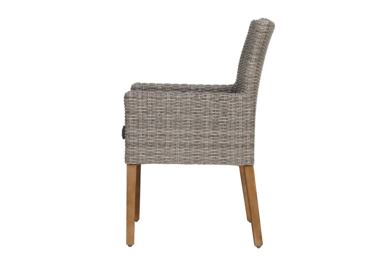 Online Borneo/Kota Garten-Essgruppe, natur/grau-meliert, Akazie/Alu/Polyrattan, 220x100 cm, 3 Cocktail-, 3 Landhaussessel, FSC®-zertifiziertes Produkt Garten-Essgruppen|Akazien-Gartenmöbel
