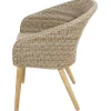 Hot Borneo Set, beige-meliert, Polyrattan/Akazie, Tisch 220 x 100 cm, 3 Cocktail-, 3 Landhaussessel, FSC®-zertifiziertes Produkt Polyrattan-Gartenmöbel|Garten-Essgruppen