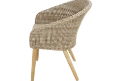 Hot Borneo Set, beige-meliert, Polyrattan/Akazie, Tisch 220 x 100 cm, 3 Cocktail-, 3 Landhaussessel, FSC®-zertifiziertes Produkt Polyrattan-Gartenmöbel|Garten-Essgruppen