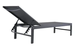Sale Boston Liege, anthrazit matt/schwarz, Alu/Textilene, 190 x 62 cm, Rückenlehne verstellbar Gartenliegen