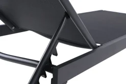 Sale Boston Liege, anthrazit matt/schwarz, Alu/Textilene, 190 x 62 cm, Rückenlehne verstellbar Gartenliegen