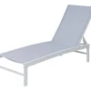 Online Boston Liege, creme/weiß, Aluminium, 190 x 62 cm, ergonomisch, rückenschonend, horizontal verstellbar, pulverbeschichtet Gartenliegen|Aluminium-Gartenmöbel