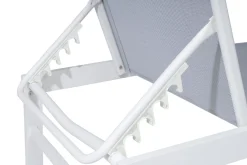Online Boston Liege, creme/weiß, Aluminium, 190 x 62 cm, ergonomisch, rückenschonend, horizontal verstellbar, pulverbeschichtet Gartenliegen|Aluminium-Gartenmöbel