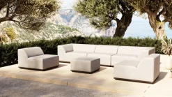 Online Buddha Gartenlounge für 6 Personen, flanelle/anthrazit, Alu/Polyester, witterungs- & UV-beständig Gartenlounge|Aluminium-Gartenmöbel
