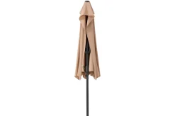 Discount Cambridge Halbschirm, khaki/dunkelgrau, Aluminium/Stahl/Polyester, Ø 270 cm, mit Kurbel, UV50+, platzsparend Sonnenschirme