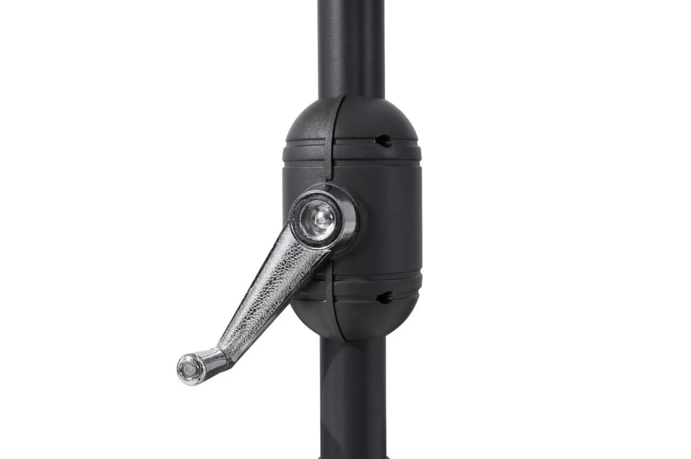 Discount Cambridge Halbschirm, khaki/dunkelgrau, Aluminium/Stahl/Polyester, Ø 270 cm, mit Kurbel, UV50+, platzsparend Sonnenschirme