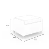 New Country Collection Hocker, desert-beige, Alu/Polyrattan, 50 x 65 x 43 cm, witterungsbeständig, inkl. Auflage Aluminium-Gartenmöbel|Gartenstühle & Gartensessel