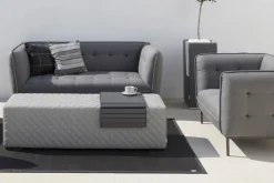 New Cozy Loungebank, flanelle, Alu/Sunbrella, 148 x 50 x 42 cm Sunbrella-Gartenmöbel|Gartenbänke & Gartensofas
