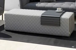 New Cozy Loungebank, flanelle, Alu/Sunbrella, 148 x 50 x 42 cm Sunbrella-Gartenmöbel|Gartenbänke & Gartensofas