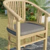Sale Dallas/Batavia Garten-Essgruppe, natur, Teak, 120/170x120 cm, 4x Armlehnensessel, inkl. Auflage Garten-Essgruppen
