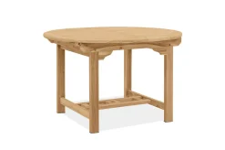 Sale Dallas/Batavia Garten-Essgruppe, natur, Teak, 120/170x120 cm, 4x Armlehnensessel, inkl. Auflage Garten-Essgruppen