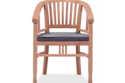 Sale Dallas/Batavia Garten-Essgruppe, natur, Teak, 120/170x120 cm, 4x Armlehnensessel, inkl. Auflage Garten-Essgruppen