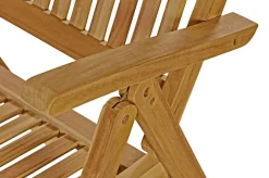 Best Dallas/Bounty Garten-Essgruppe, natur, Teak, 120/170x120 cm, 4x Klappstuhl Garten-Essgruppen|Teak-Gartenmöbel