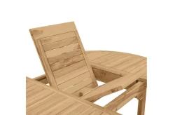 Hot Dallas/Bounty Garten-Essgruppe, natur, Teak, 120/170x120 cm, 6x Klappstuhl Garten-Essgruppen
