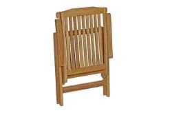 Hot Dallas/Bounty Garten-Essgruppe, natur, Teak, 120/170x120 cm, 6x Klappstuhl Garten-Essgruppen