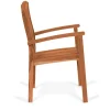 Best Dallas/Washington Garten-Essgruppe, natur, Teak, 120/170x120 cm, 6x Stapelsessel Garten-Essgruppen|Teak-Gartenmöbel